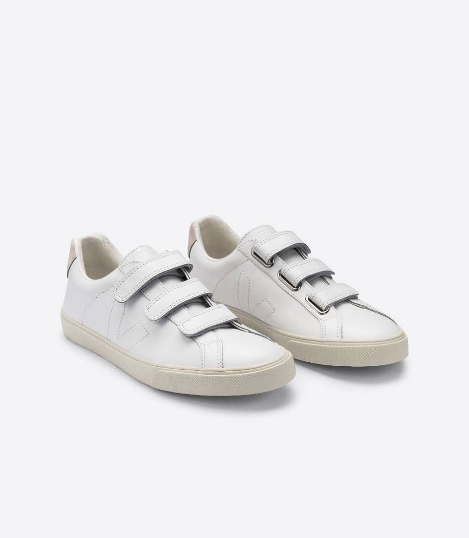 Veja 3-lock Leather Men's Trainers White | MKR957483