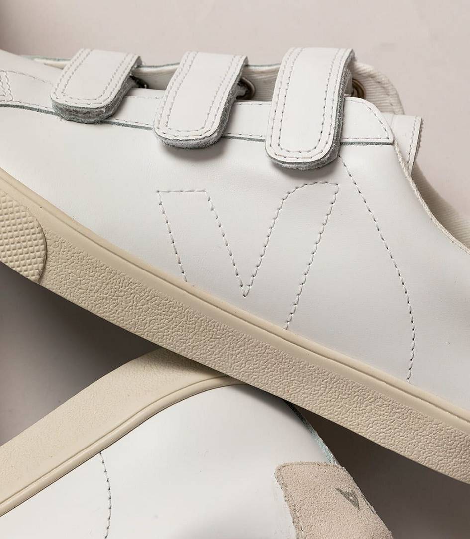 Veja 3-lock Leather Men's Trainers White | MKR957483