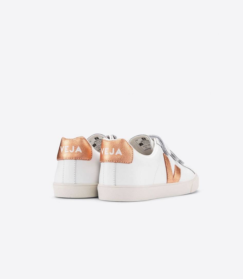 Veja 3-lock Leather Women's Sneakers White Venus | KRQ396705