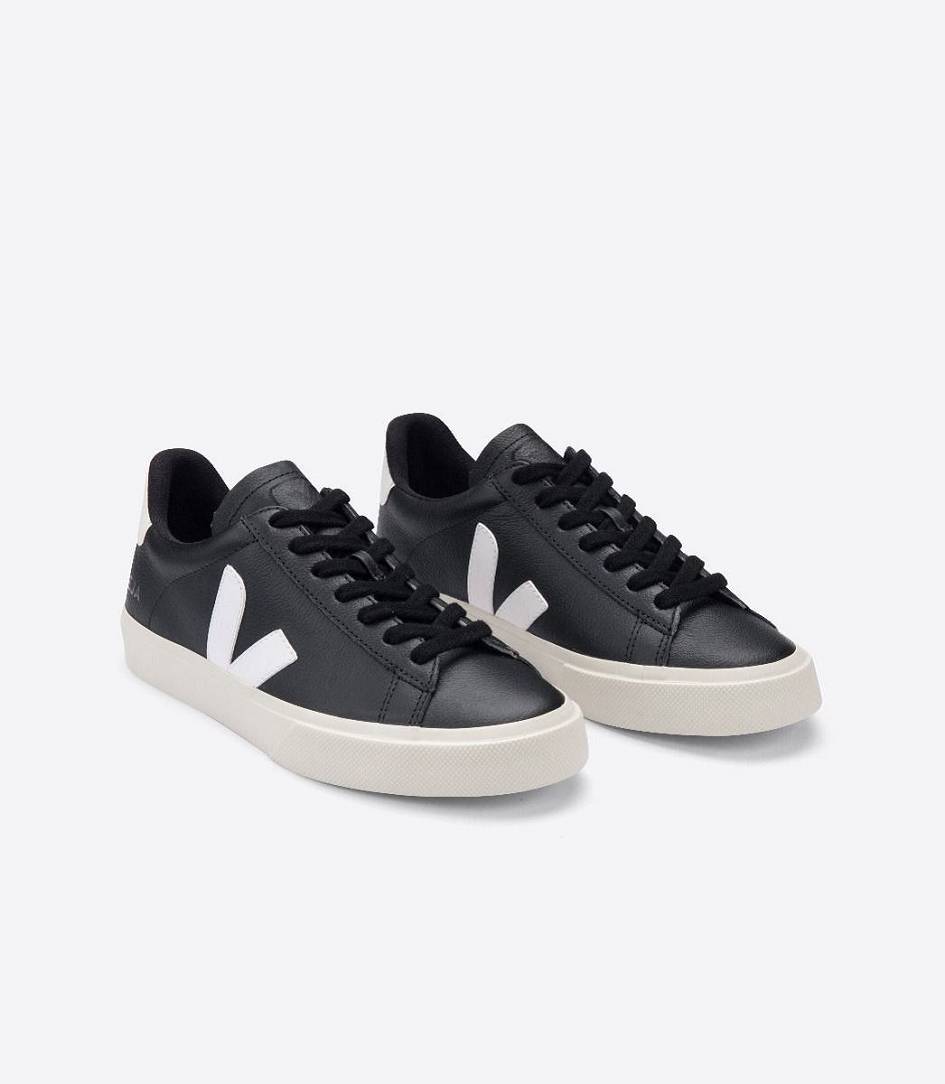 Veja Campo Chromefree Men's Trainers Black White | FMT829045