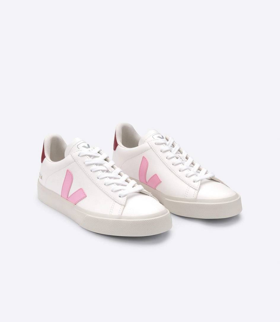 Veja Campo Chromefree Women's Sneakers White Guimauve Marsala | QIV201694