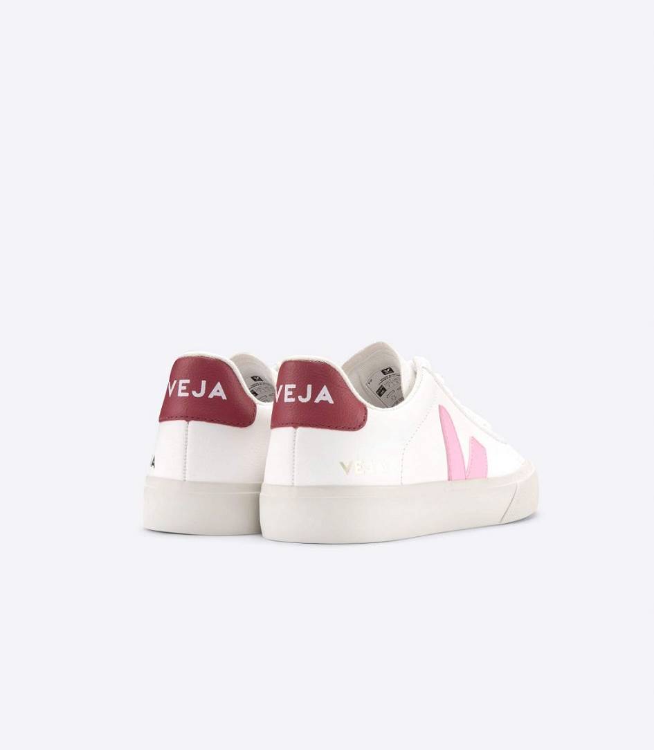 Veja Campo Chromefree Women's Sneakers White Guimauve Marsala | QIV201694