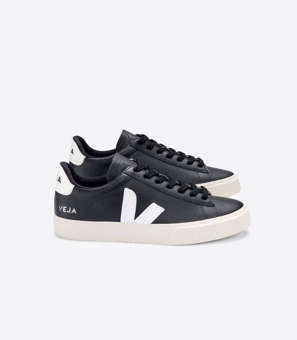 Veja Campo Chromefree Women\'s Trainers Black White | YRP539478