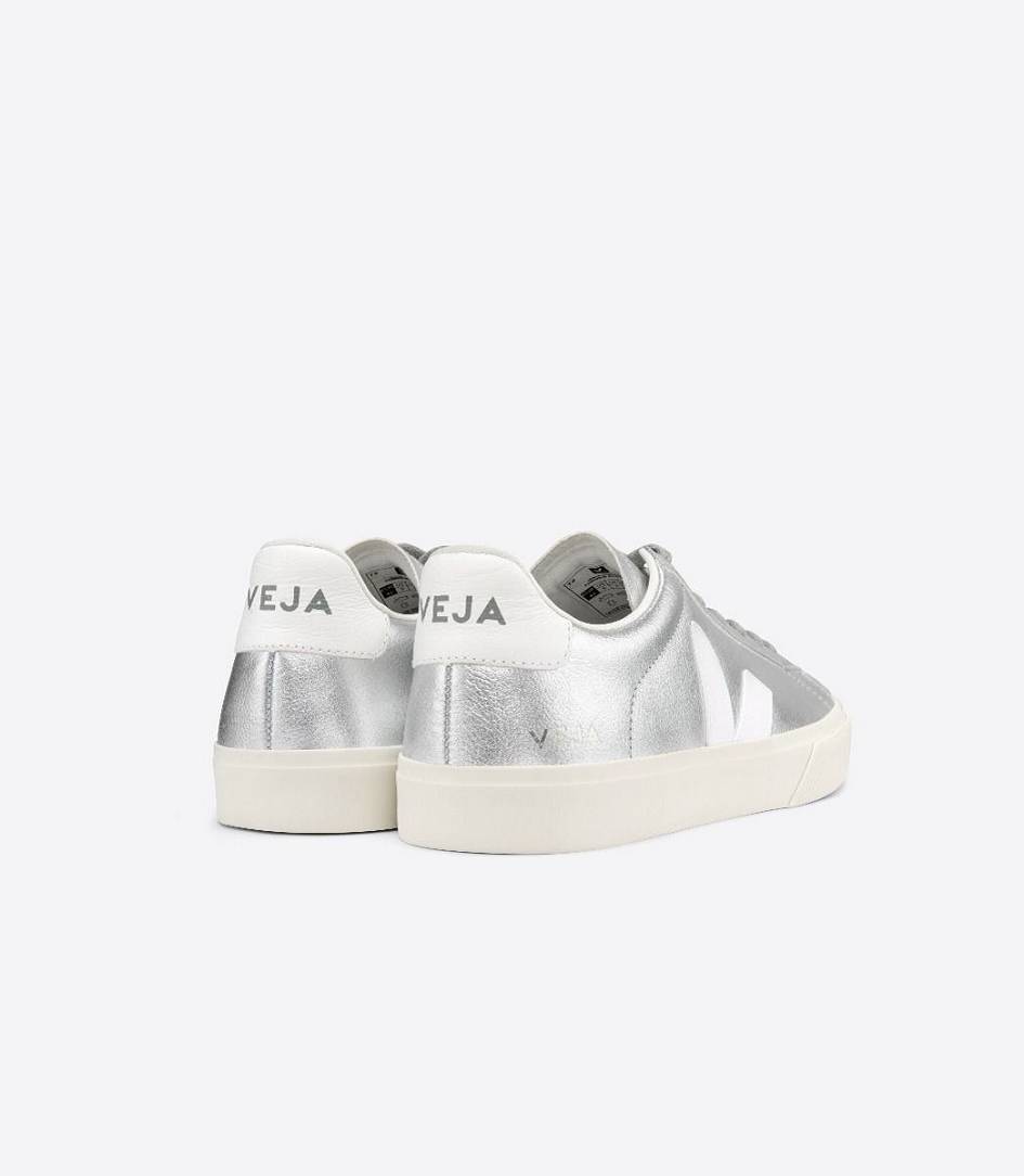 Veja Campo Chromefree Women's Trainers Silver White | SBF926371