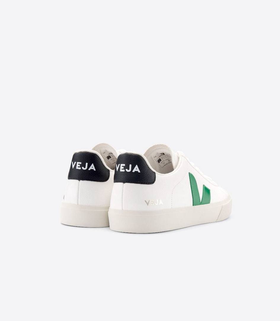 Veja Campo Chromefree Women's Trainers White Emeraude Black | IZG754120