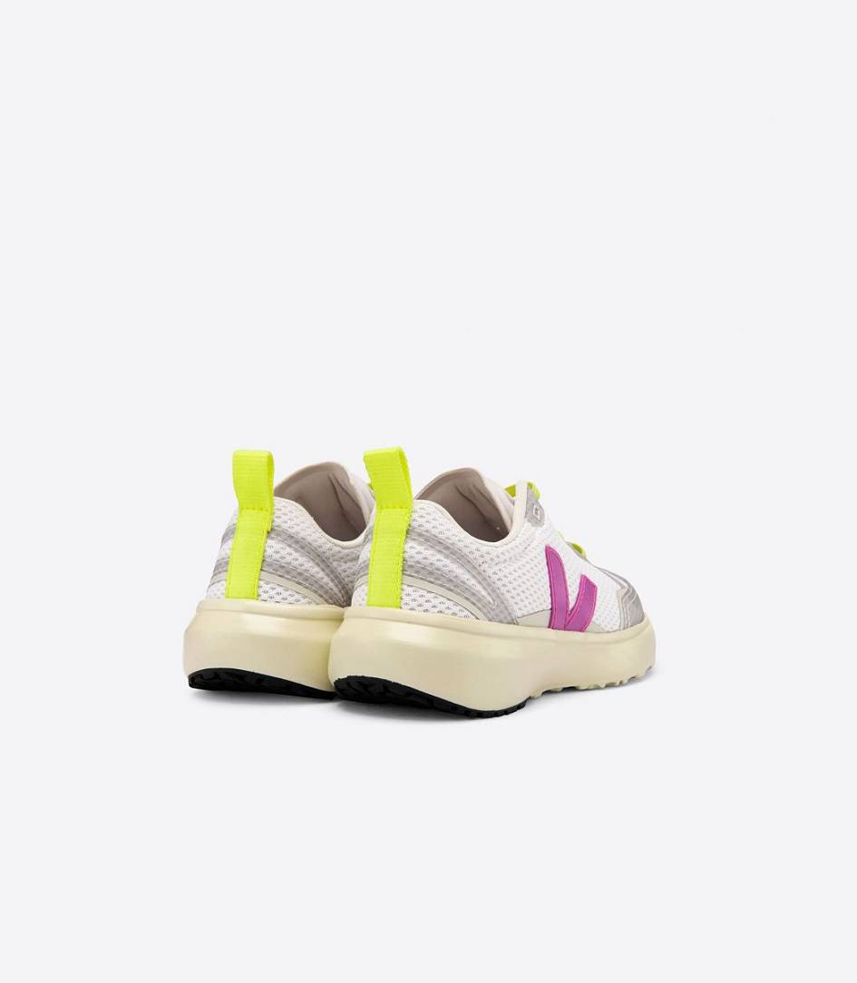 Veja Canary Elastic Lace Kids' Trainers White Ultraviolet | FNR548291