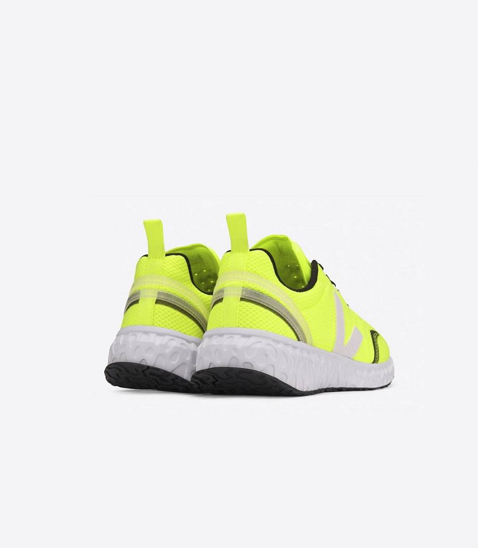 Veja Condor Mesh Men's Runners Jaune Fluo White | RWN421305