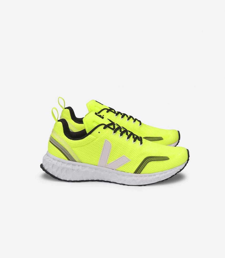 Veja Condor Mesh Men\'s Runners Jaune Fluo White | RWN421305