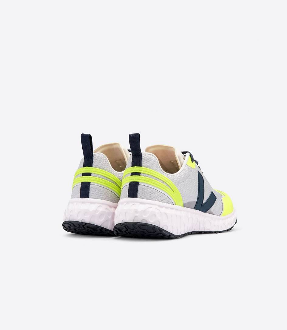 Veja Condor Mesh Women's Runners Light Grey Jaune Fluo | TDE648057