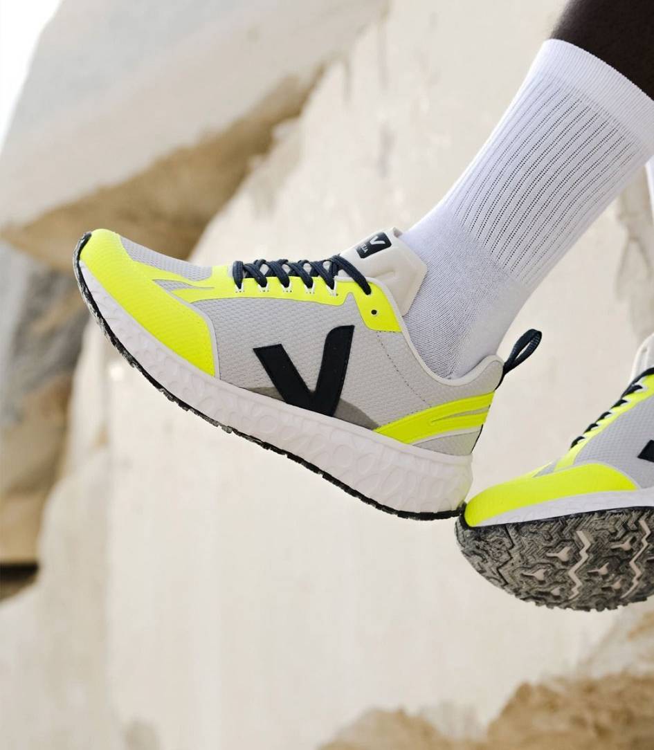 Veja Condor Mesh Women's Runners Light Grey Jaune Fluo | TDE648057