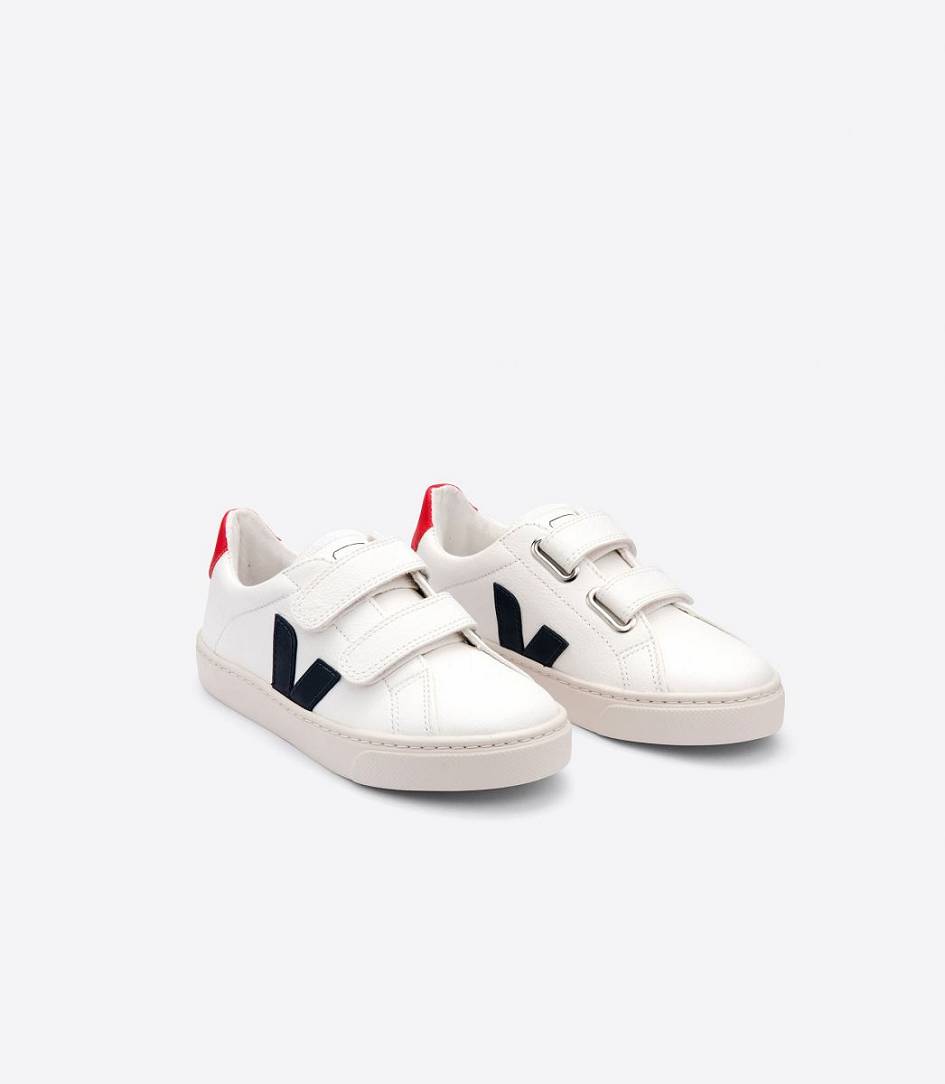 Veja Esplar Chromefree Kids' Sneakers White Nautico Pekin | KVZ196385