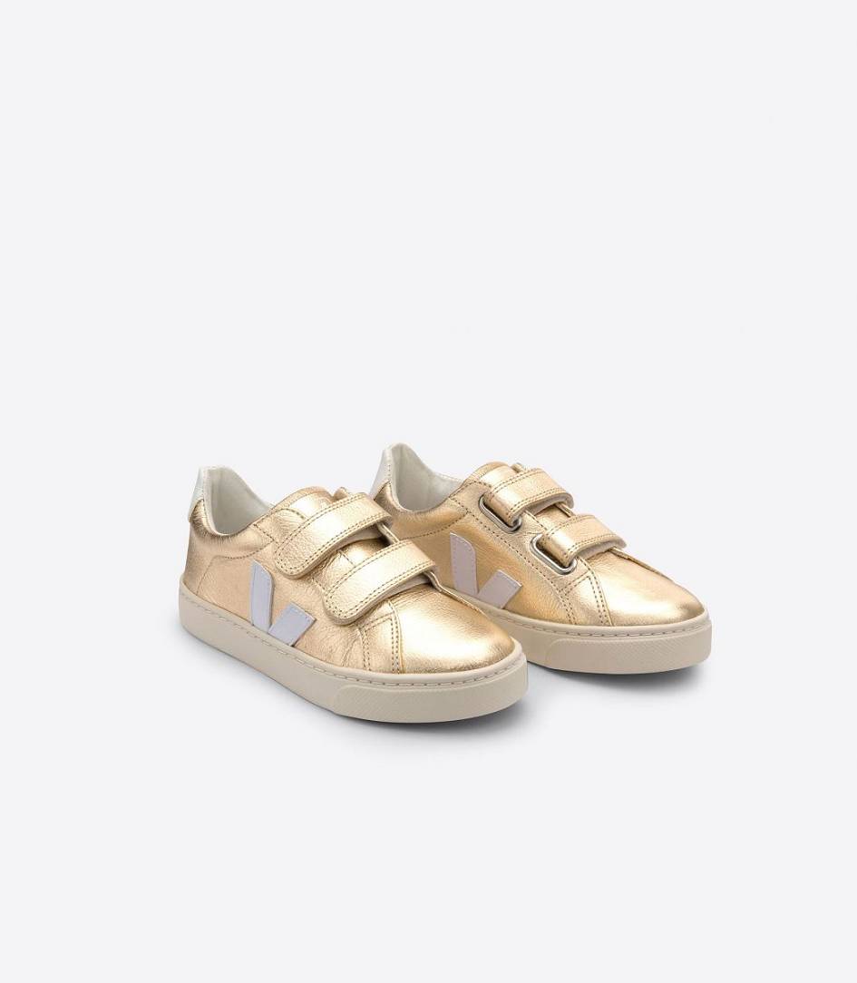 Veja Esplar Chromefree Kids' Trainers Platine White | XDY917480