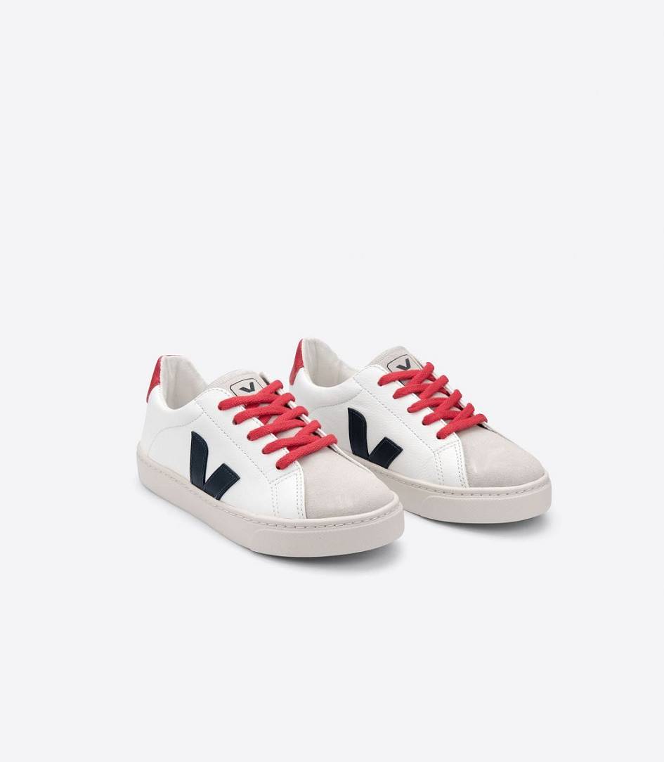 Veja Esplar Lace Chromefree Kids' Sneakers White Nautico Pekin | CNX854239