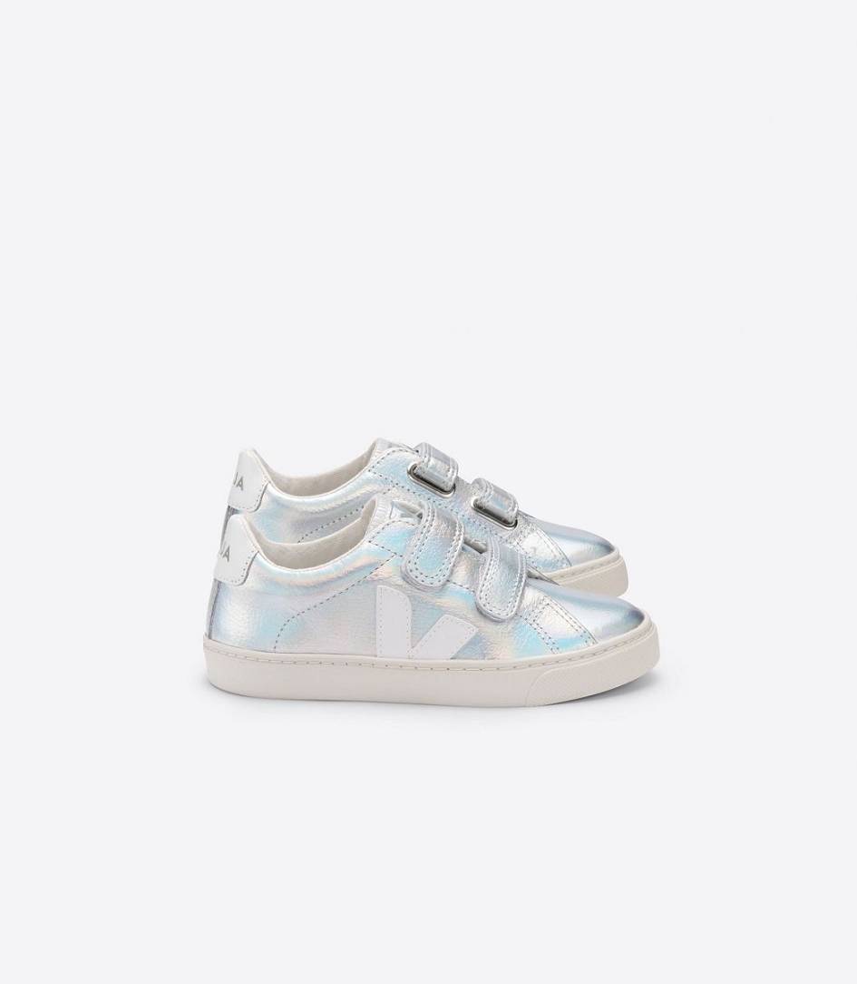 Veja Esplar Leather Kids\' Trainers Unicorn White | RKN638420