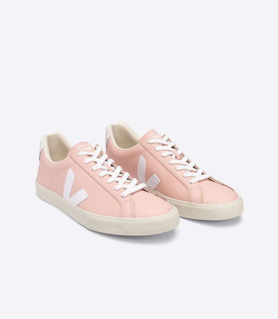 Veja Esplar Leather Women's Sneakers Petale White | RPI269541