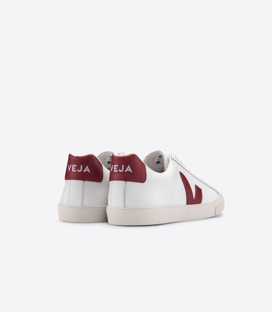 Veja Esplar Leather Women's Sneakers White Marsala | IKC916843