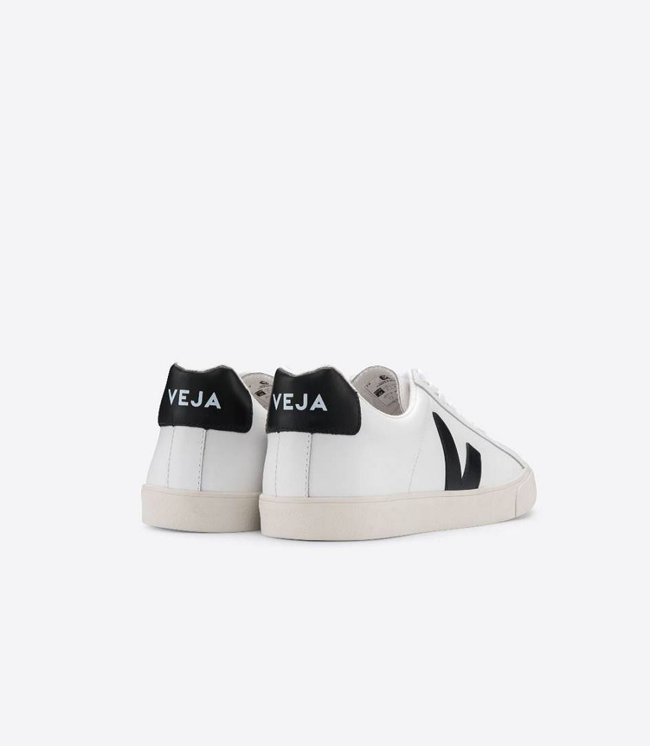 Veja Esplar Leather Women's Trainers White Black | OXW961457