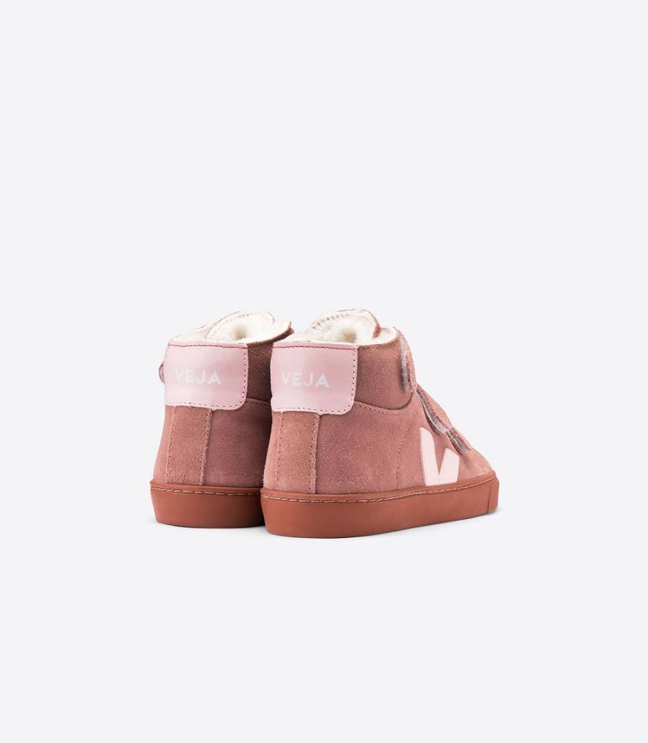 Veja Esplar Mid Fured Kids' Sneakers Dried Petal | FMU512903