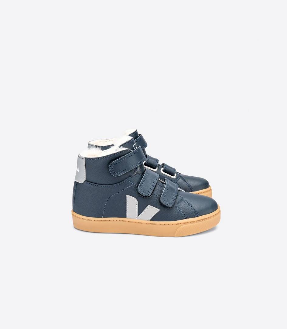 Veja Esplar Mid Fured Kids\' Trainers Nautico Oxford Grey | WBQ138092