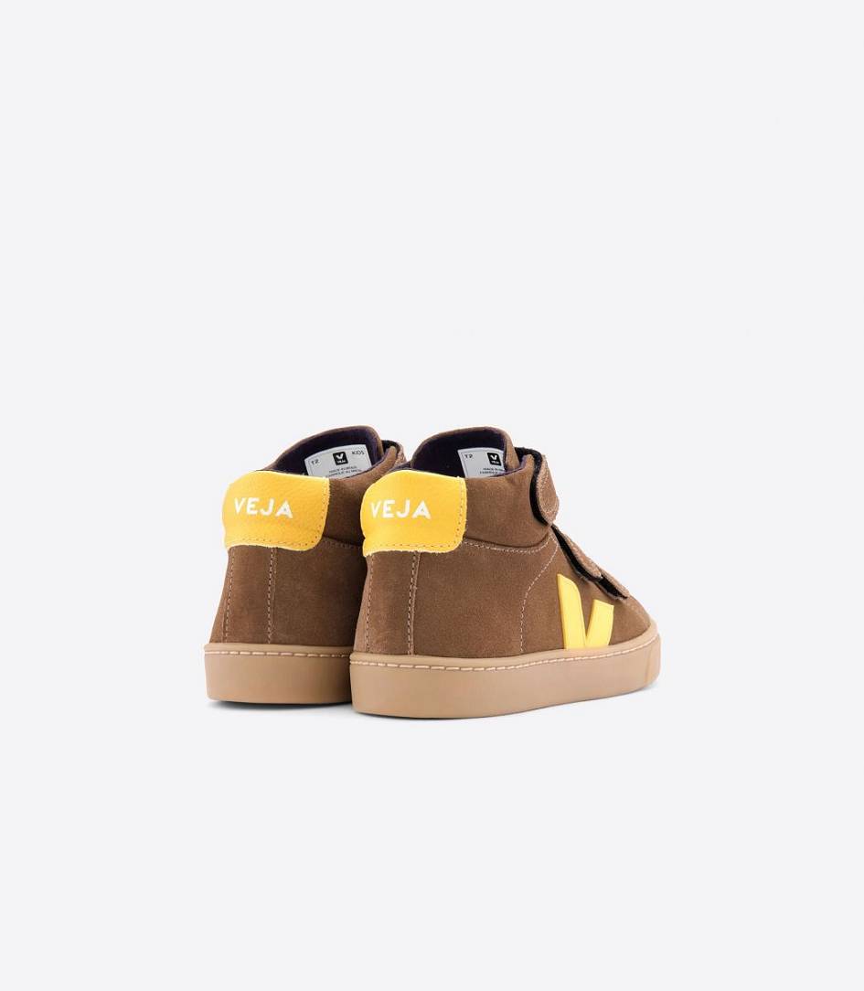 Veja Esplar Mid Suede Kids' Sneakers Brown Tonic | CDK409281