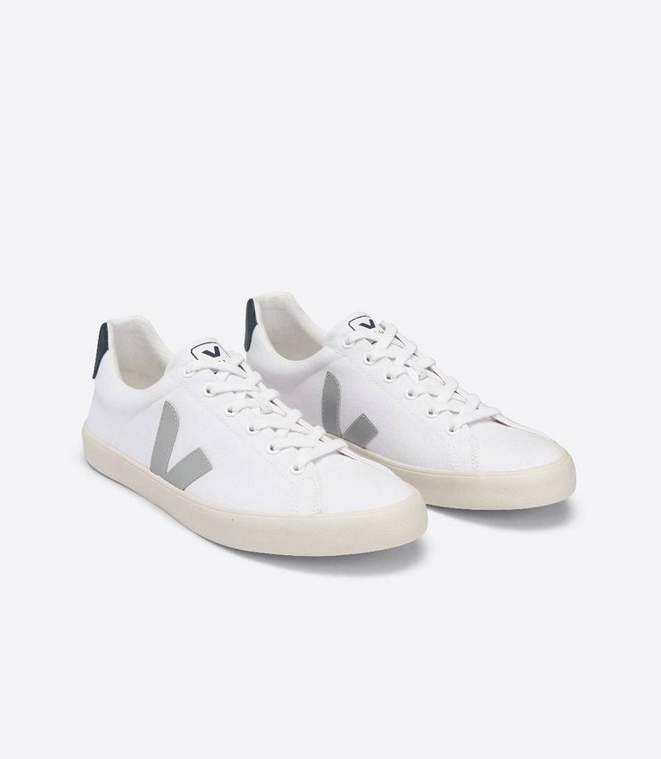 Veja Esplar Se Canvas Women's Sneakers White Oxford-Grey Nautico | ZLF538794