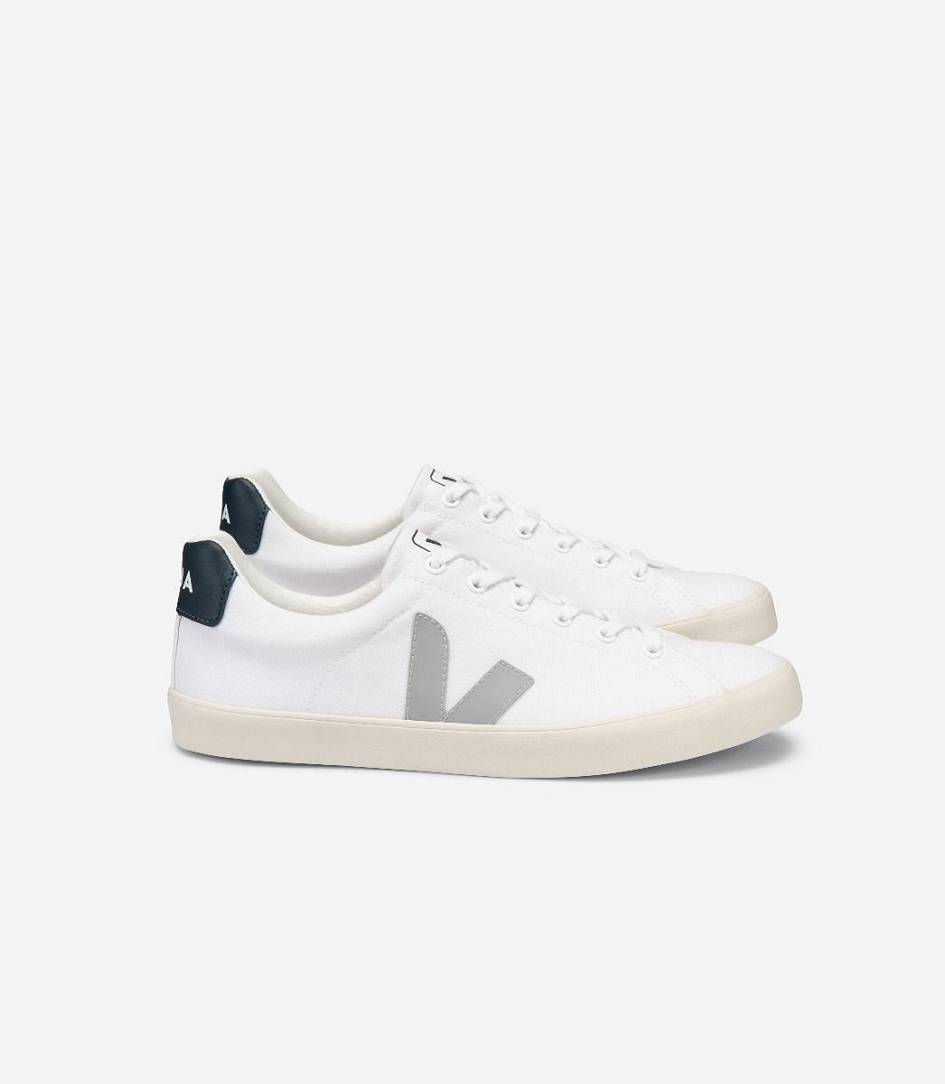 Veja Esplar Se Canvas Women\'s Sneakers White Oxford-Grey Nautico | ZLF538794