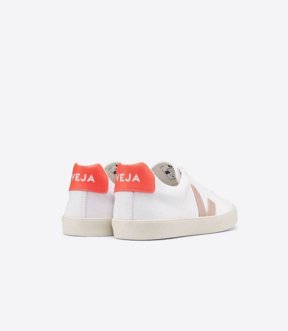 Veja Esplar Se Canvas Women's Trainers White Babe Orange-Fluo | XMJ453189