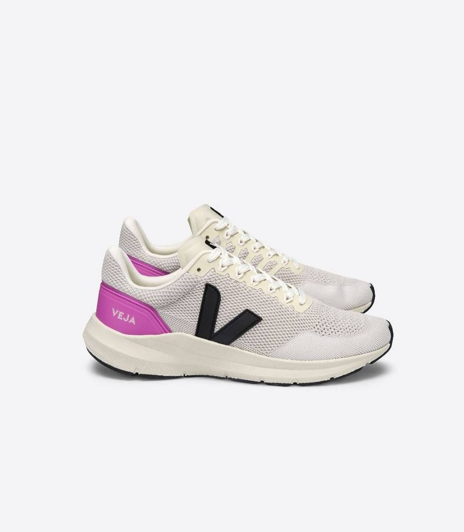 Veja Marlin V-knit Women's Runners Chalk Black Ultraviolet | YFC306784