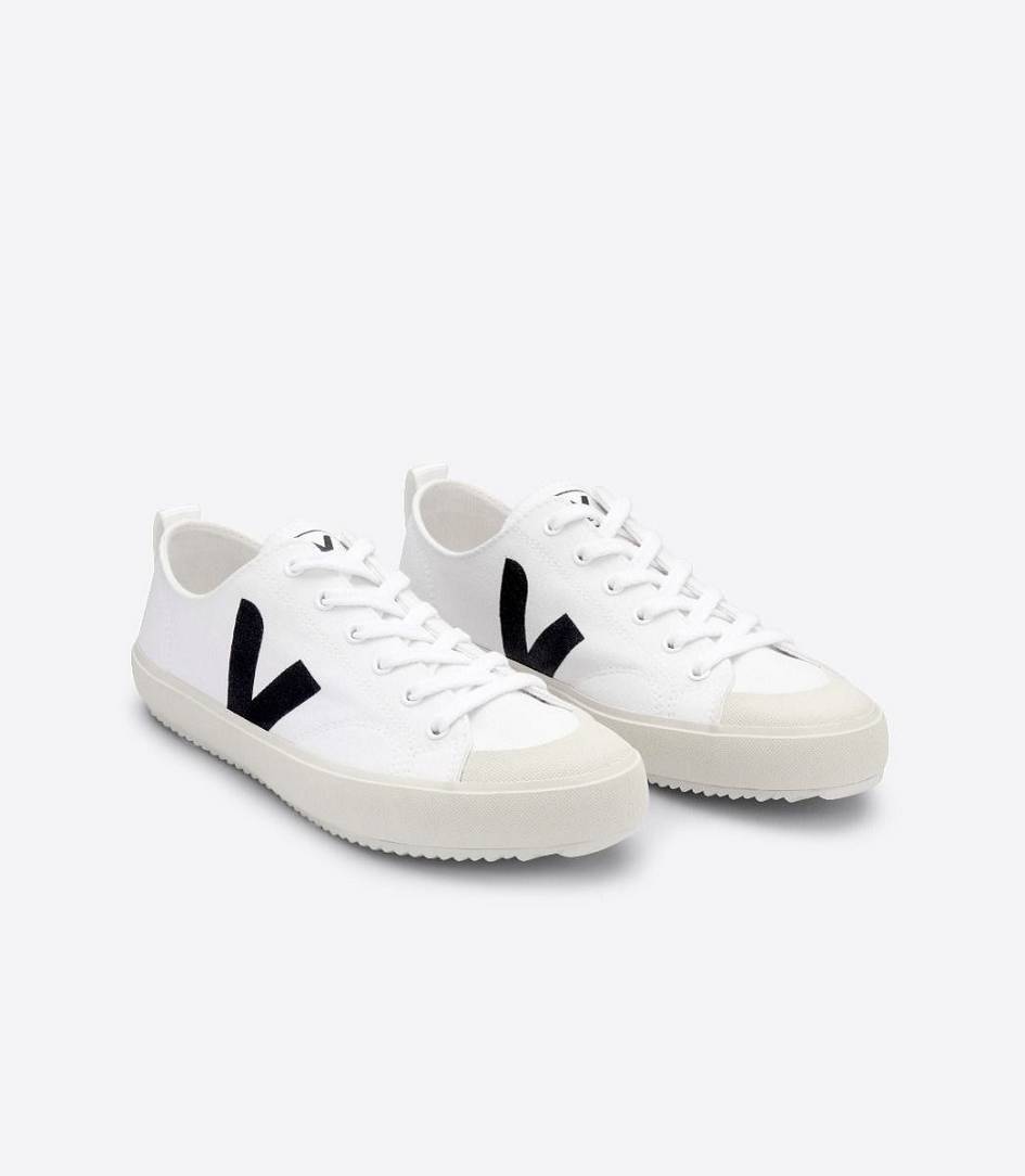 Veja Nova Canvas Men's Sneakers White Black | AHT265834