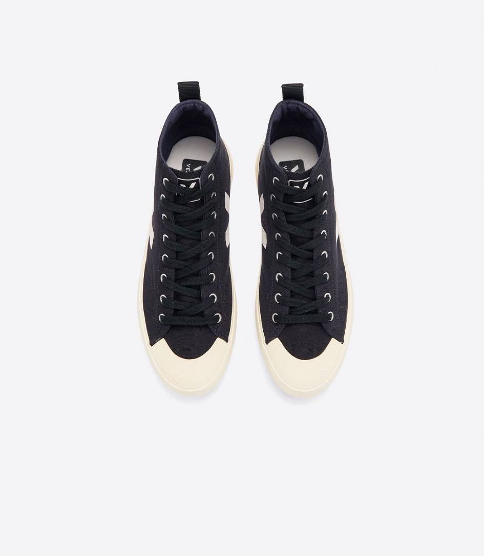 Veja Nova Ht Canvas Men's Sneakers Black Butter Sole | NIU971403