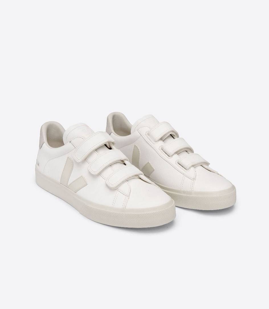 Veja Recife Chromefree Men's Trainers White Pierre Natural | KSG691803