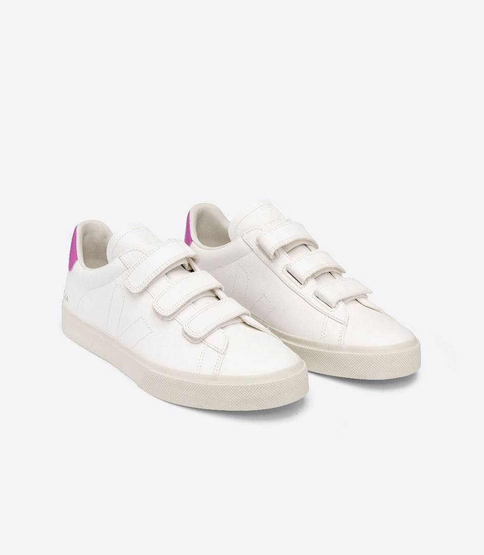 Veja Recife Chromefree Women's Sneakers White Ultraviolet | YQE290746