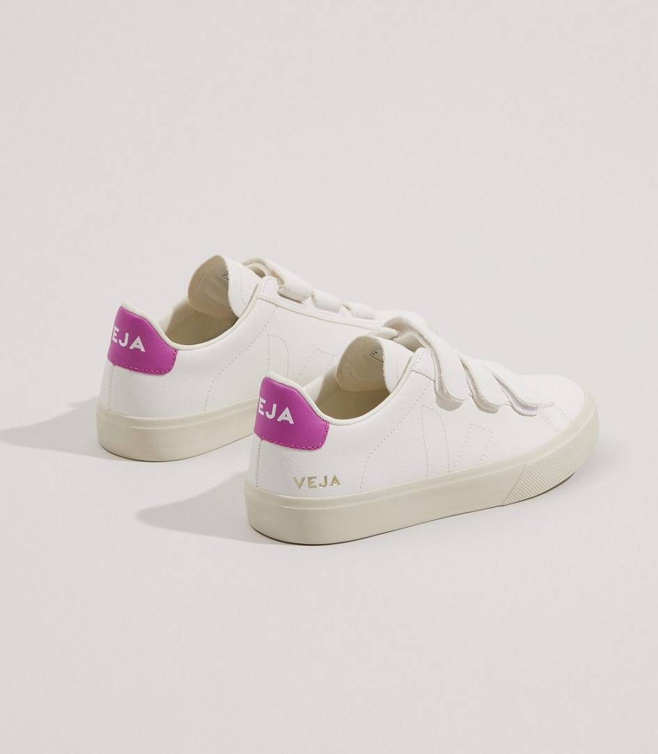 Veja Recife Chromefree Women's Sneakers White Ultraviolet | YQE290746