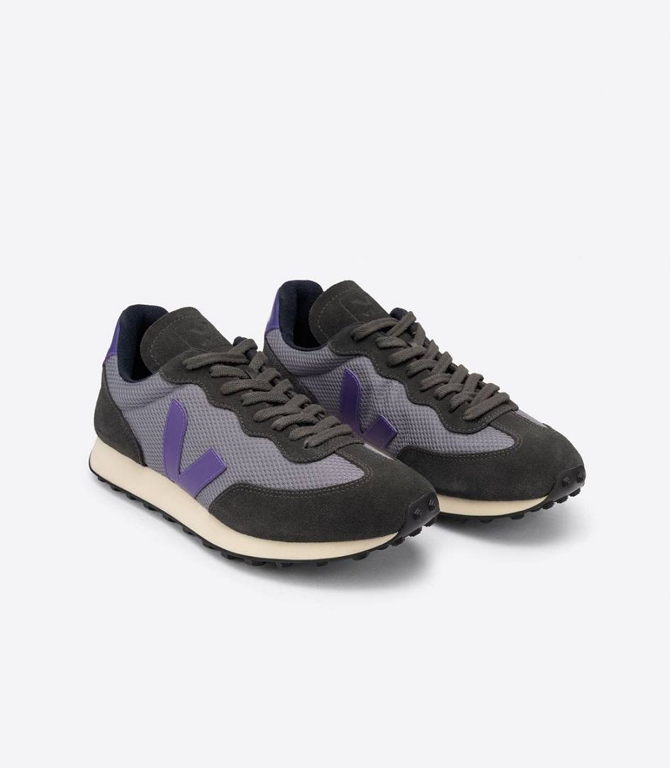 Veja Rio Branco Alveomesh Men's Sneakers Concrete Purple | INW093578