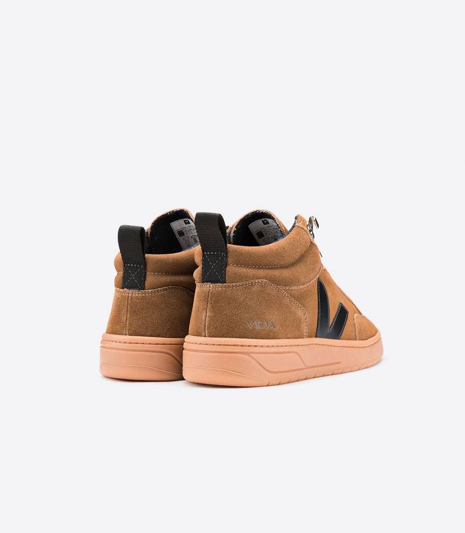 Veja Roraima Bastille Suede Men's Trainers Brown Black Natural Sole | BAO154826