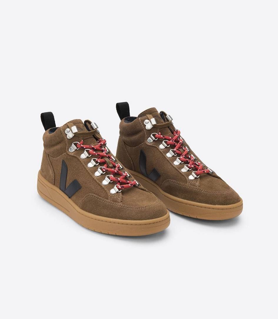 Veja Roraima Suede Men's Sneakers Brown Black Natural Sole | CSR271604