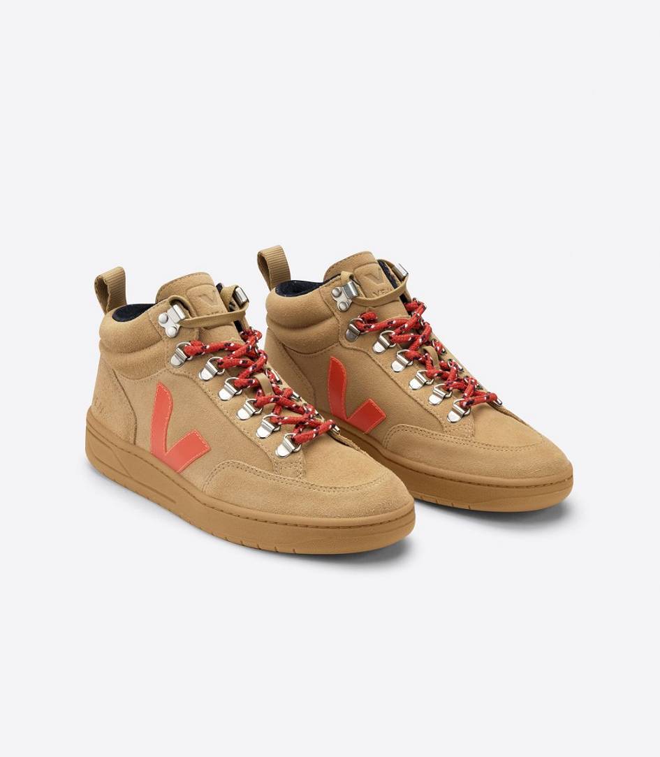 Veja Roraima Suede Men's Trainers Desert Orange Gum Sole | VAM321890