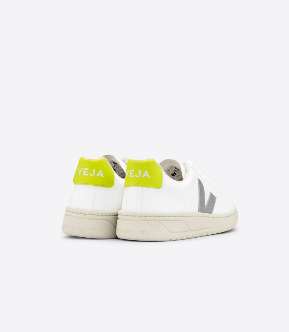 Veja Urca Cwl Men's Sneakers White Oxford Grey Jaune Fluo | PGE684950