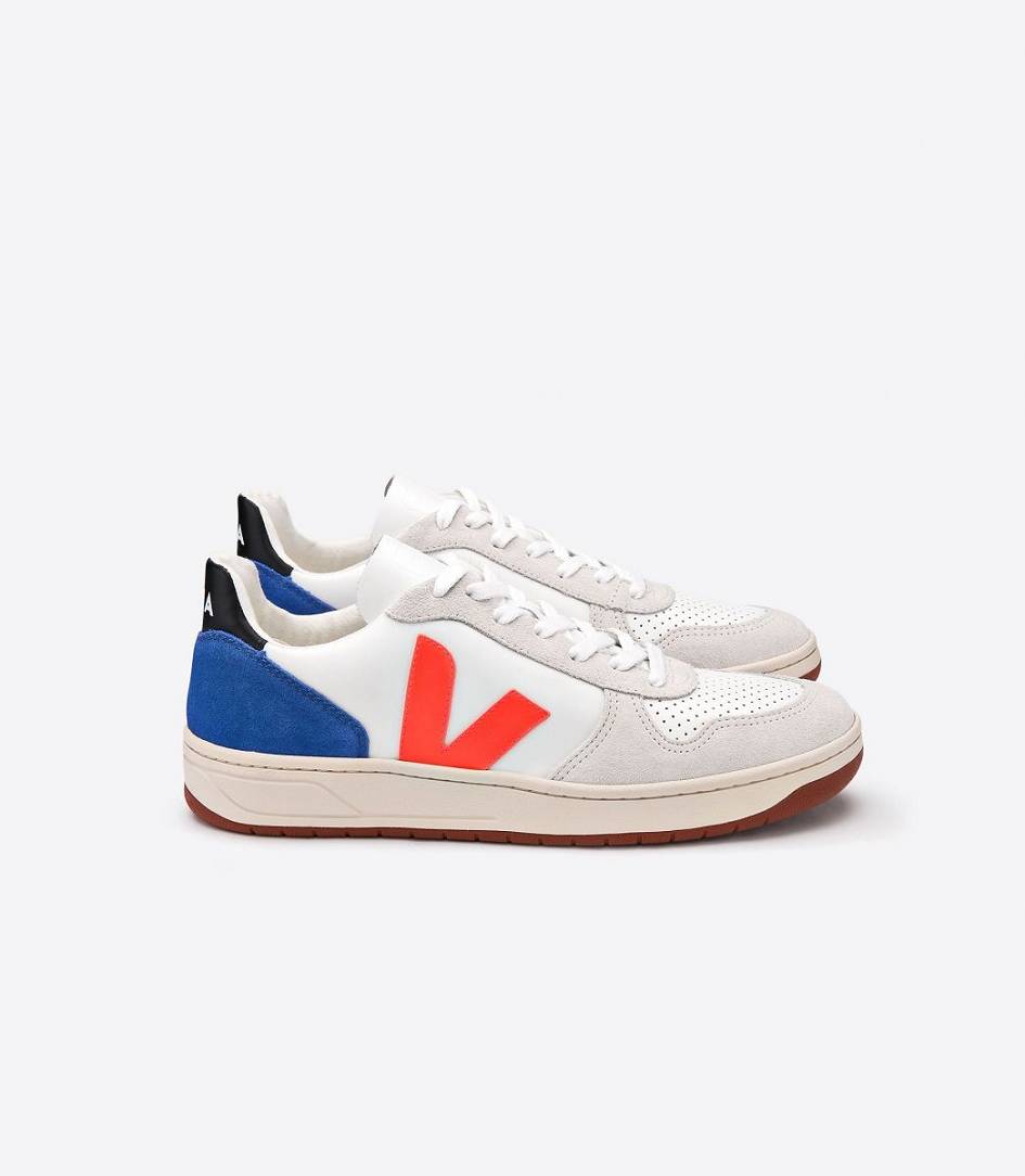 Veja V-10 Bastille Leather Women\'s Trainers Bellerose | HEB314260