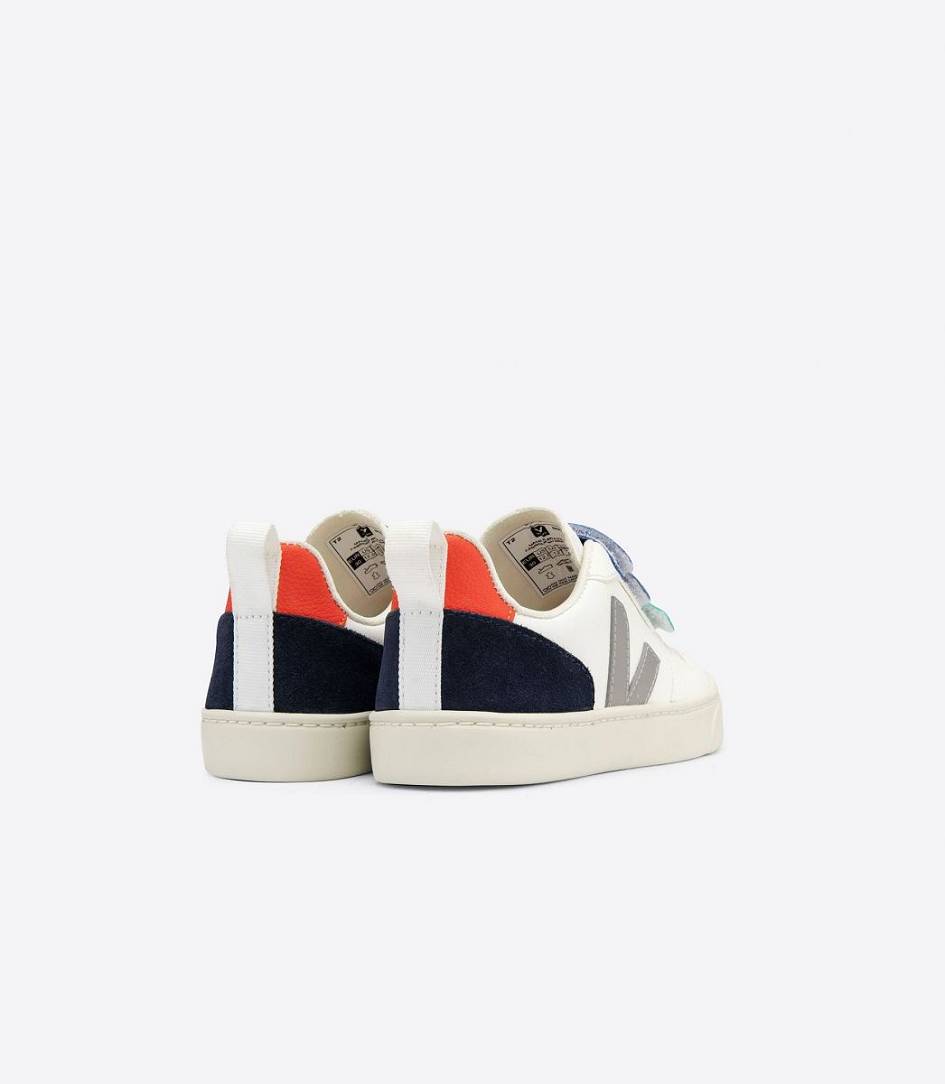 Veja V-10 Chromefree Kids' Sneakers White Multico | VIQ432598