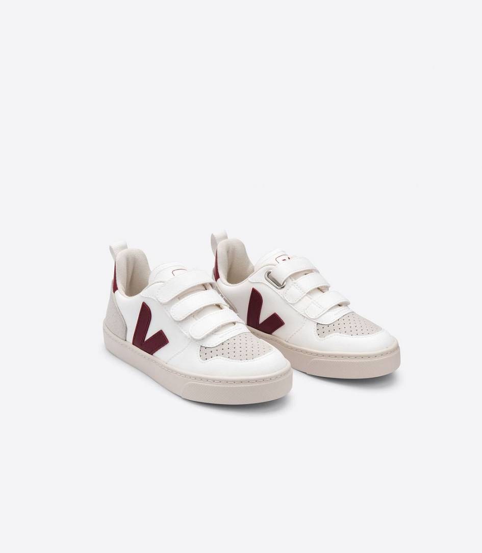 Veja V-10 Cwl Kids' Sneakers White Marsala | BJZ036795