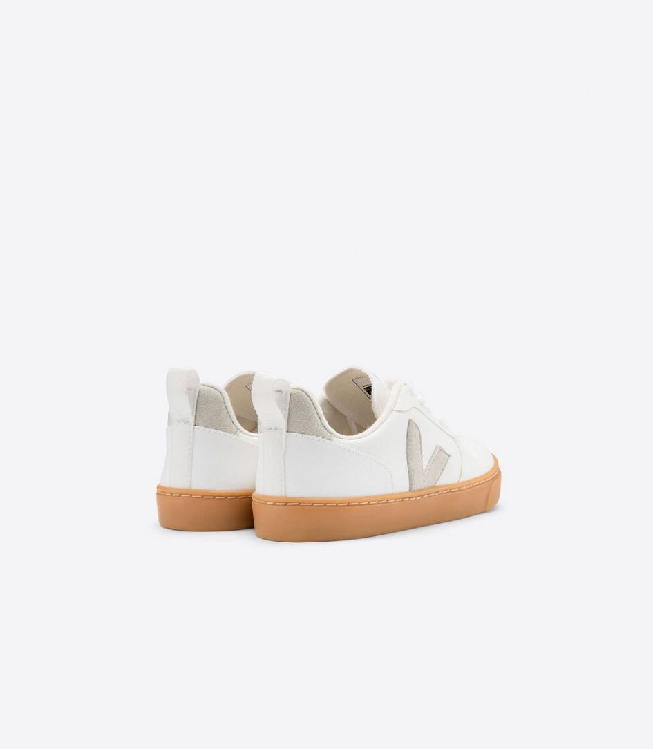 Veja V-10 Cwl Kids' Sneakers White Natural Gum Sole | LAY627105