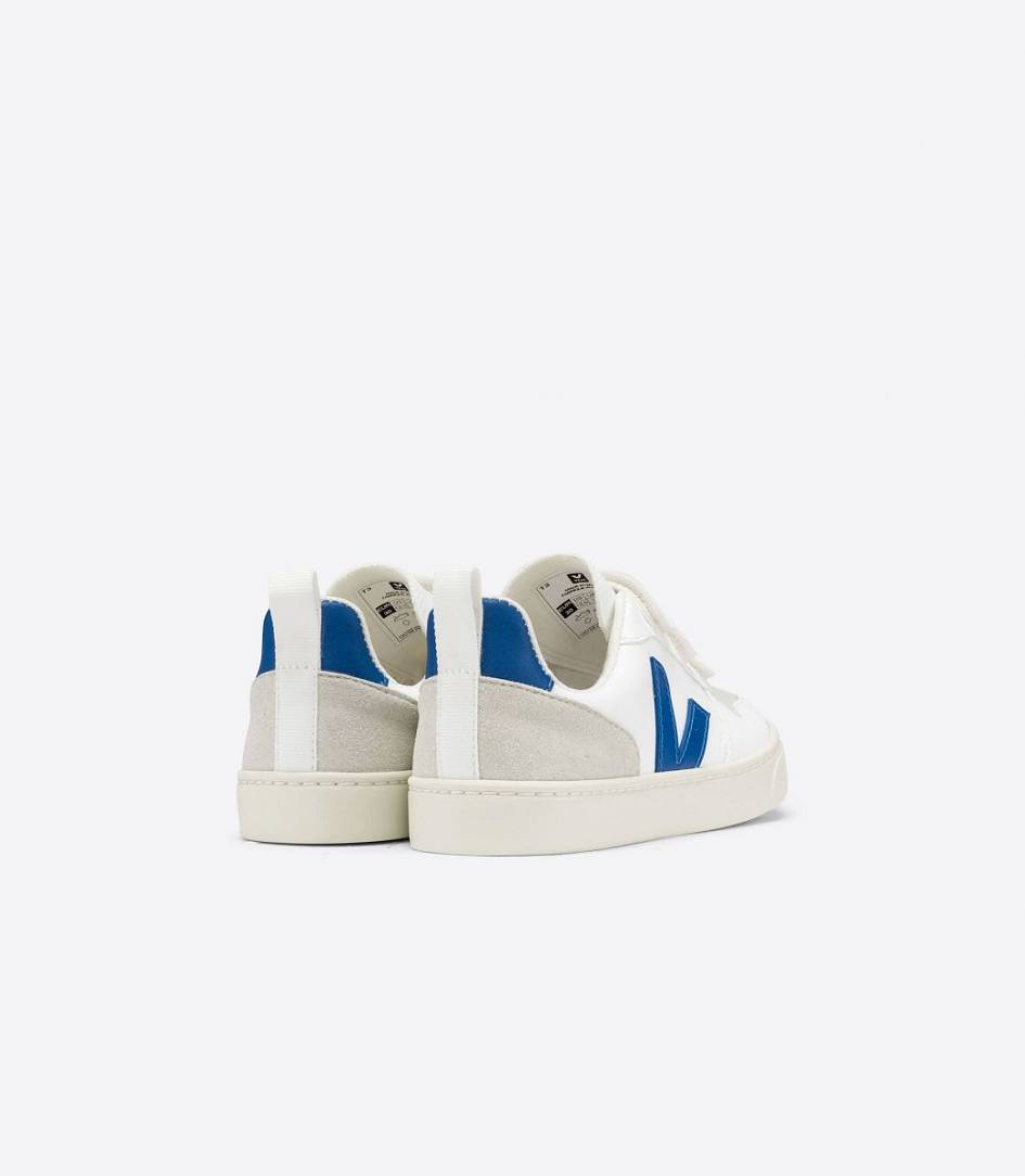 Veja V-10 Cwl Kids' Trainers White Indigo | SNV786201