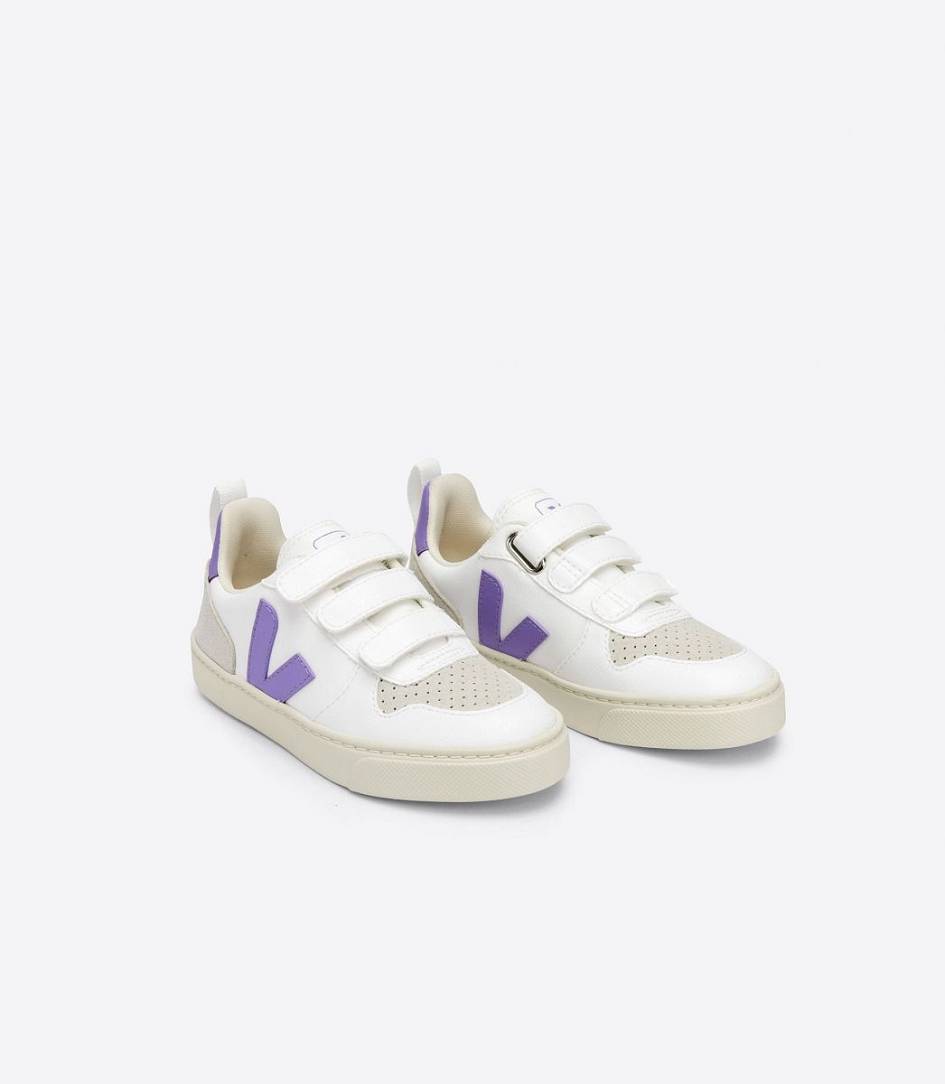 Veja V-10 Cwl Kids' Trainers White Lavande | VFI962741