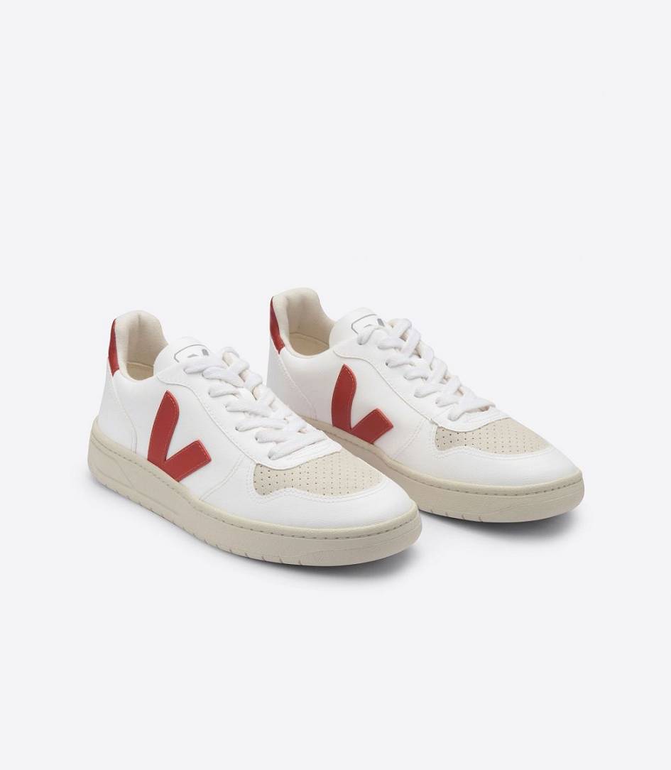 Veja V-10 Cwl Men's Trainers White Rouille | KGJ361457