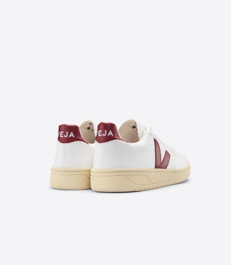 Veja V-10 Cwl Women's Sneakers White Marsala Butter Sole | YVI713405