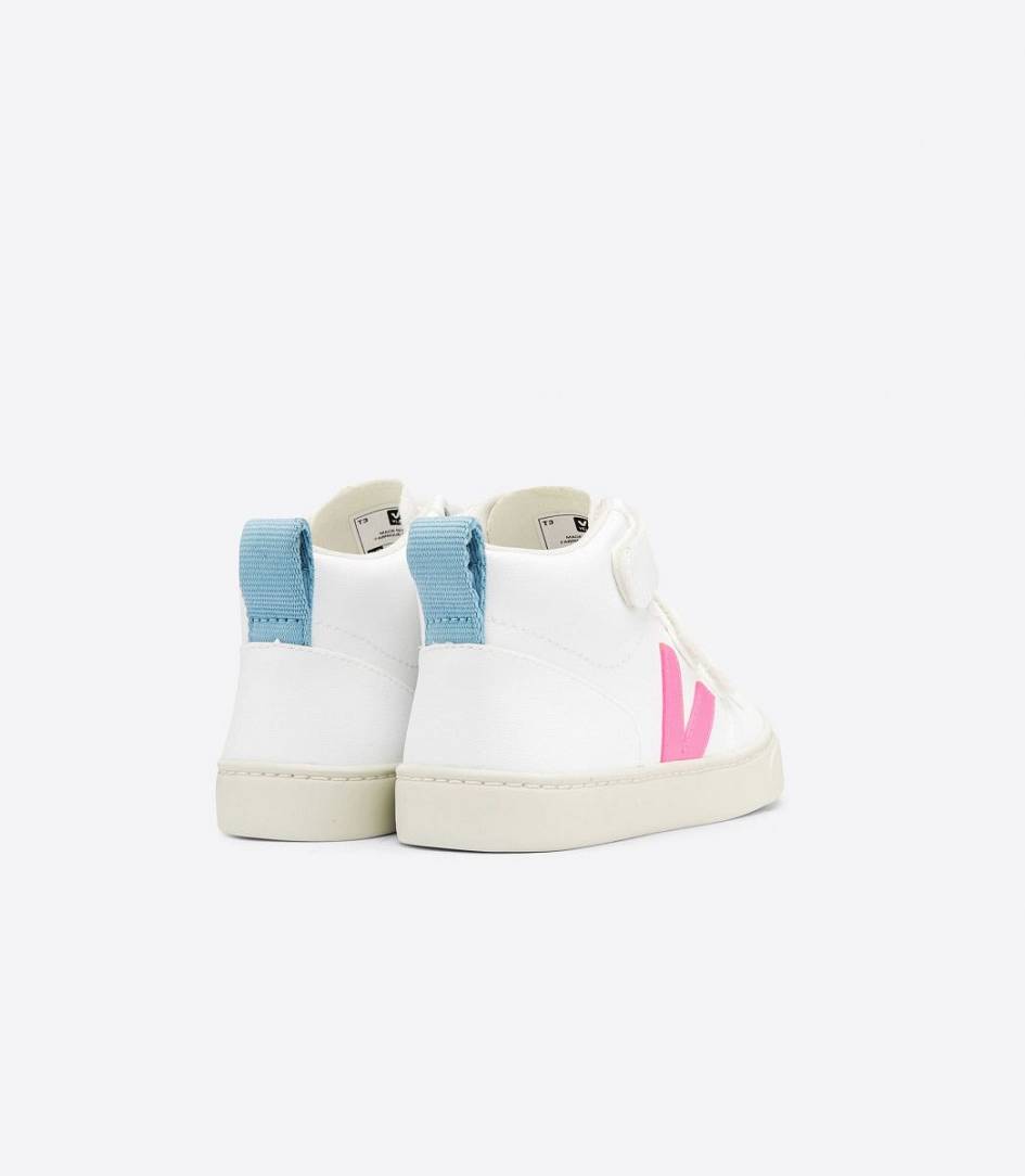 Veja V-10 Mid Cwl White Kids' Sneakers White Sari Steel | LAI081927