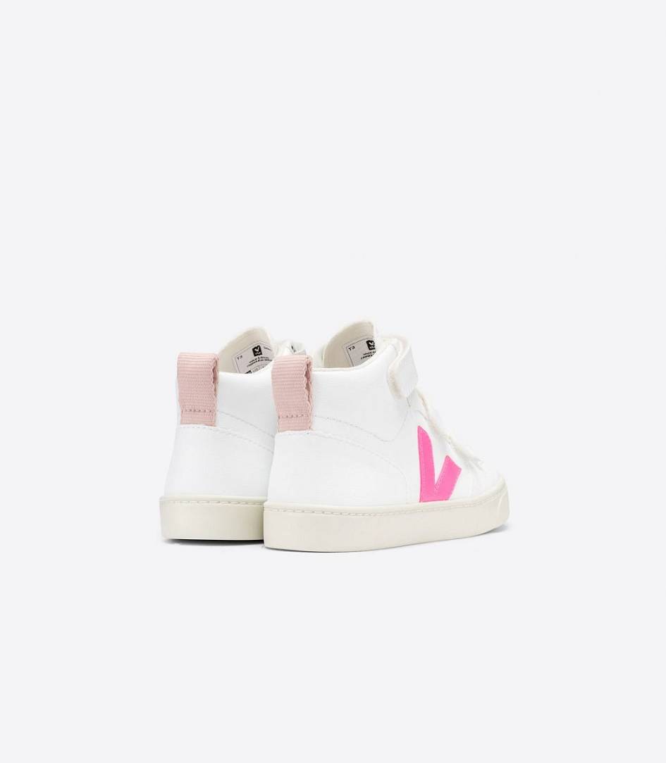 Veja V-10 Mid Cwl White Kids' Sneakers White Sari Petale | LFN628107