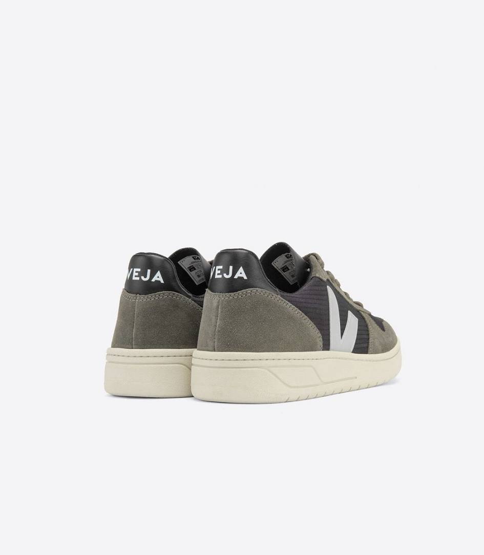 Veja V-10 Ripstop Men's Trainers Black Oxford Grey Mud | UXR487259