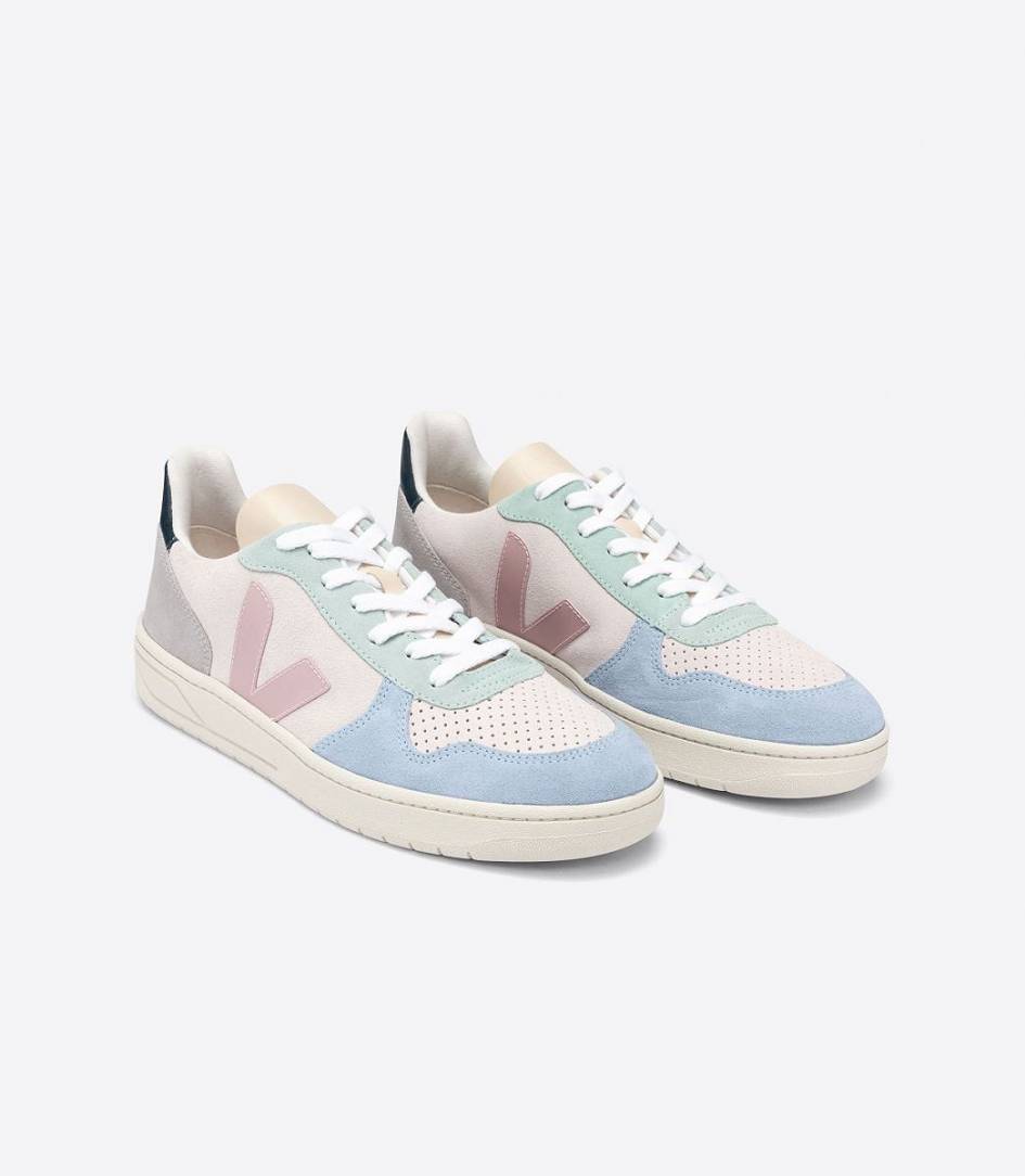 Veja V-10 Suede Women's Sneakers Multico Natural Babe | FBU320756